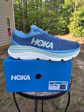 Hoka Gaviota 5 1134235 ALJ Alpine Blue Running Shoes Women Size 11 B Worn 1x Box